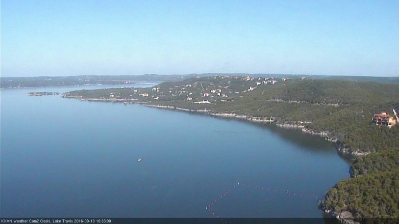 Lake Travis webcam, September 19, 2016 10:05 AM CT