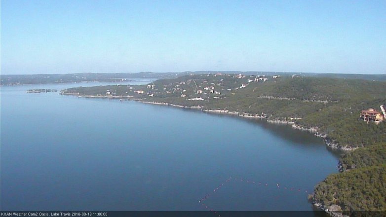 Lake Travis webcam, September 19, 2016 10:20 AM CT