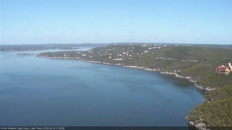 Lake Travis webcam, September 19, 2016 10:35 AM CT
