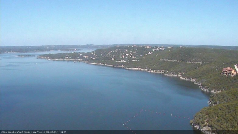 Lake Travis webcam, September 19, 2016 10:40 AM CT
