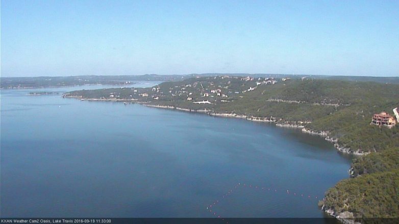 Lake Travis webcam, September 19, 2016 10:55 AM CT