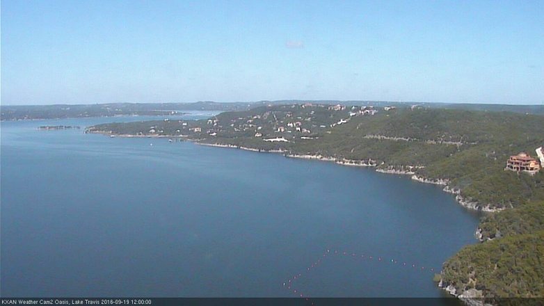 Lake Travis webcam, September 19, 2016 11:25 AM CT