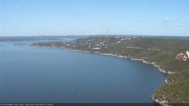 Lake Travis webcam, September 19, 2016 11:35 AM CT