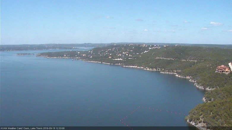 Lake Travis webcam, September 19, 2016 11:55 AM CT