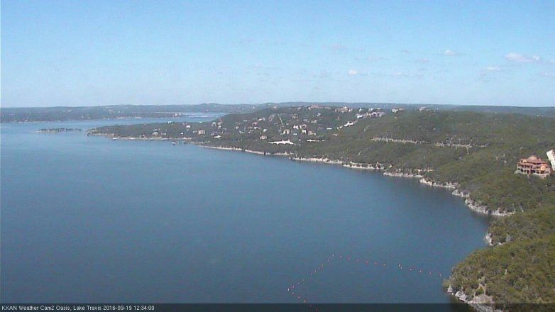 Lake Travis webcam, September 19, 2016 12:05 PM CT