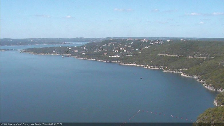 Lake Travis webcam, September 19, 2016 12:10 PM CT