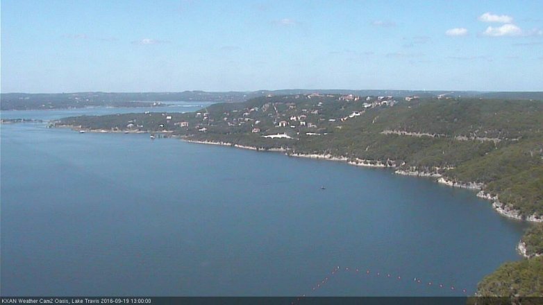 Lake Travis webcam, September 19, 2016 12:15 PM CT