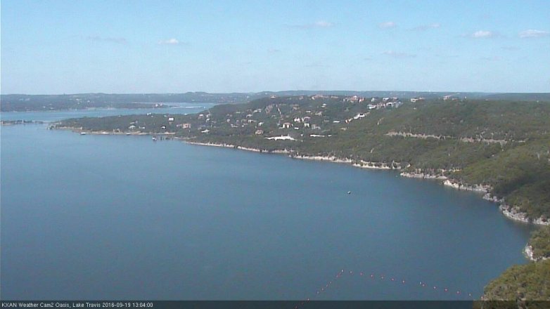 Lake Travis webcam, September 19, 2016 12:20 PM CT