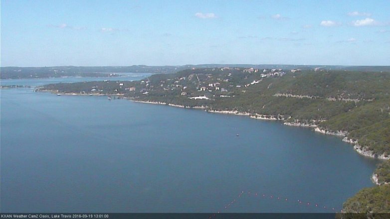 Lake Travis webcam, September 19, 2016 12:30 PM CT