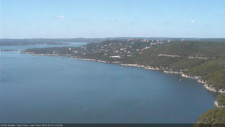 Lake Travis webcam, September 19, 2016 12:45 PM CT