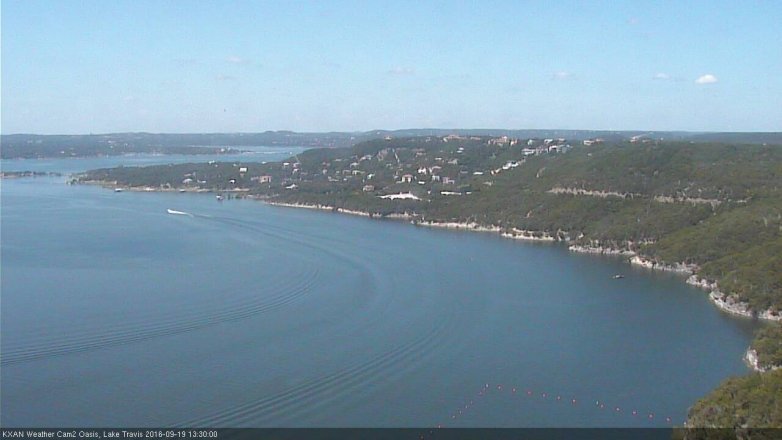 Lake Travis webcam, September 19, 2016 12:55 PM CT
