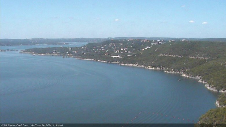 Lake Travis webcam, September 19, 2016 1:00 PM CT