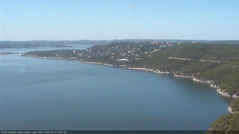 Lake Travis webcam, September 19, 2016 1:05 PM CT