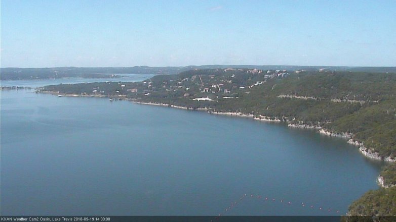 Lake Travis webcam, September 19, 2016 1:20 PM CT