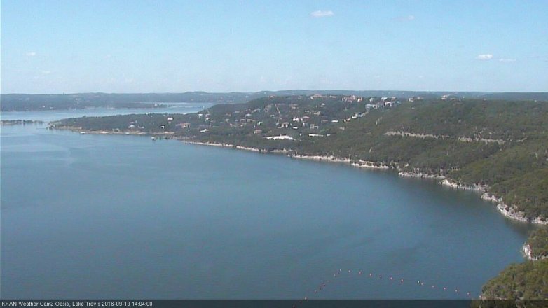 Lake Travis webcam, September 19, 2016 1:30 PM CT