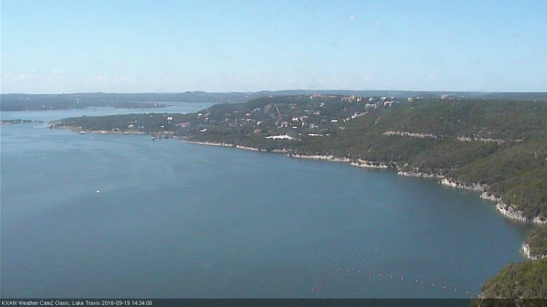 Lake Travis webcam, September 19, 2016 1:40 PM CT