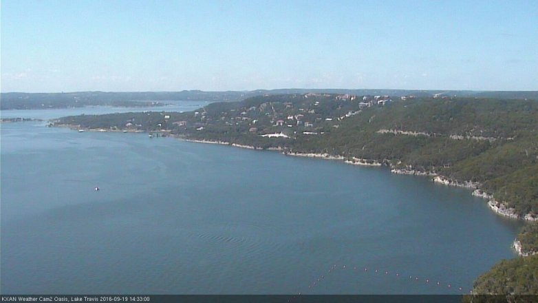 Lake Travis webcam, September 19, 2016 2:00 PM CT