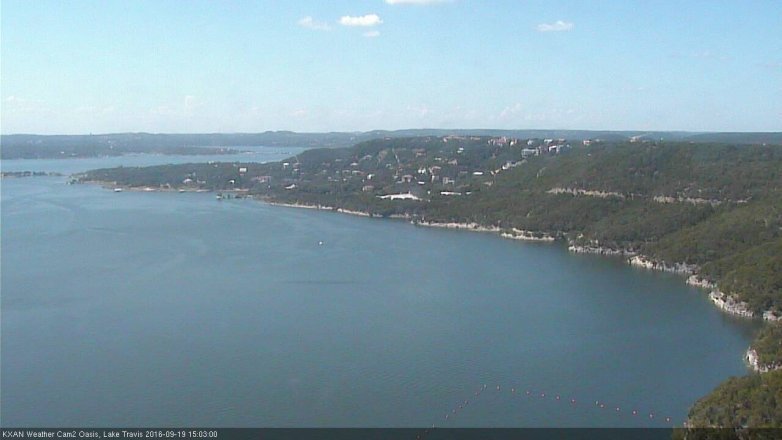Lake Travis webcam, September 19, 2016 2:15 PM CT
