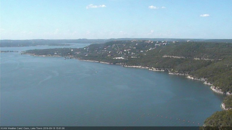 Lake Travis webcam, September 19, 2016 2:20 PM CT