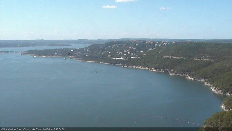 Lake Travis webcam, September 19, 2016 2:25 PM CT