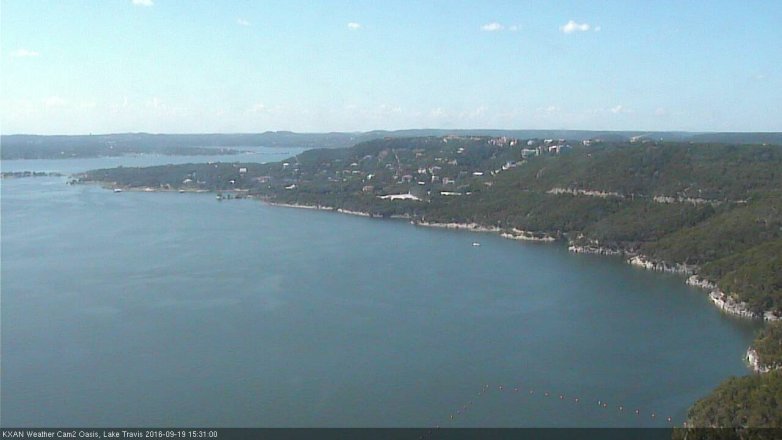 Lake Travis webcam, September 19, 2016 2:40 PM CT