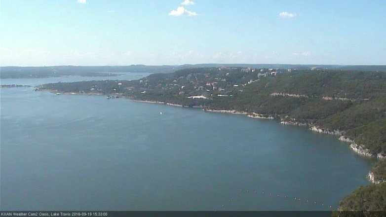 Lake Travis webcam, September 19, 2016 2:55 PM CT