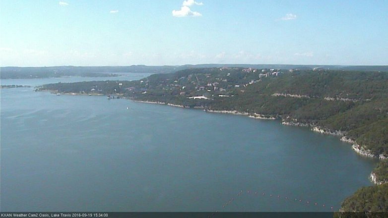 Lake Travis webcam, September 19, 2016 3:05 PM CT