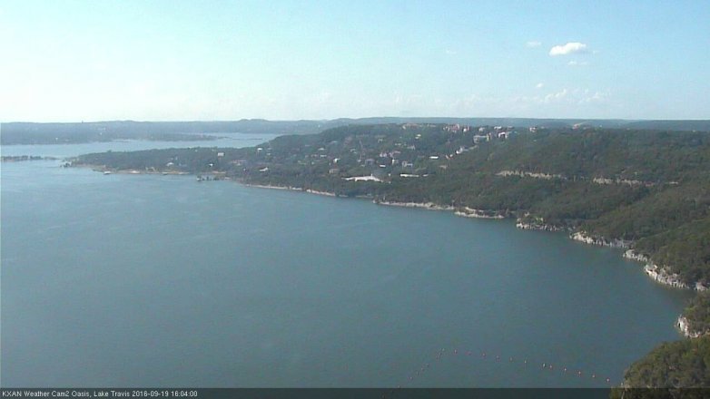 Lake Travis webcam, September 19, 2016 3:10 PM CT