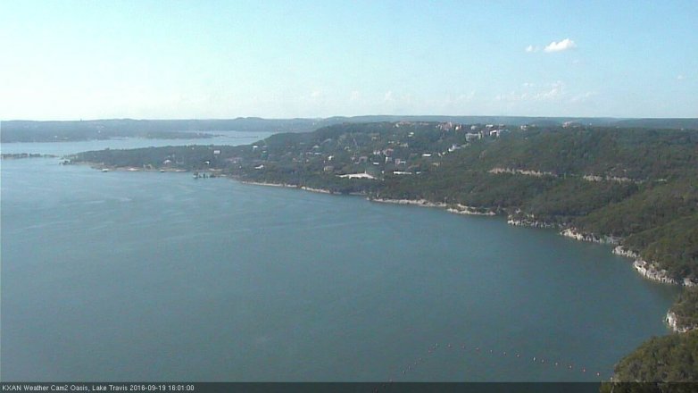 Lake Travis webcam, September 19, 2016 3:25 PM CT