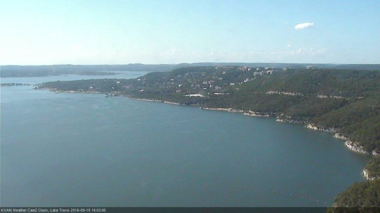 Lake Travis webcam, September 19, 2016 3:30 PM CT