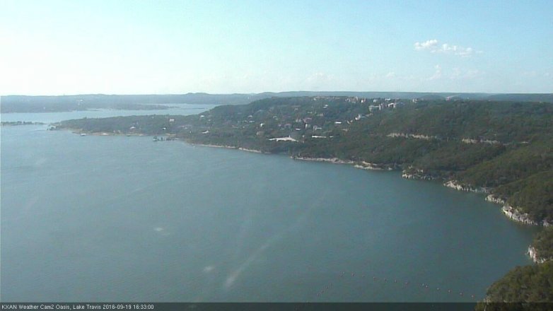 Lake Travis webcam, September 19, 2016 3:40 PM CT