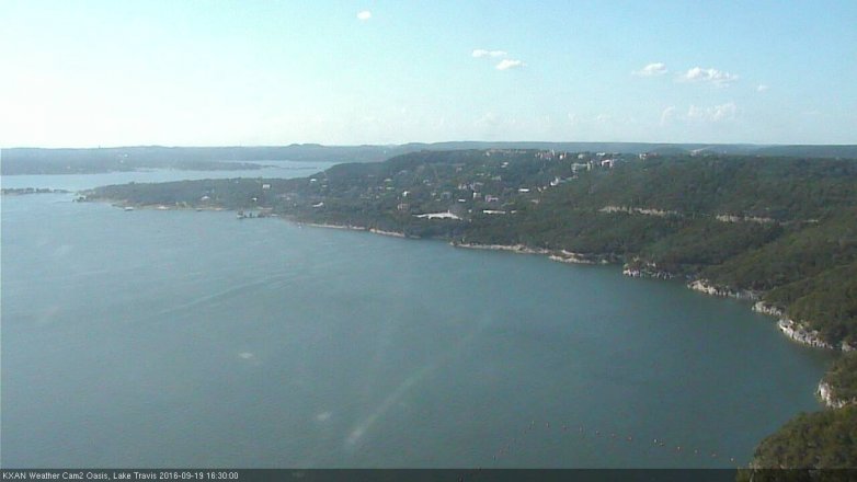 Lake Travis webcam, September 19, 2016 3:50 PM CT