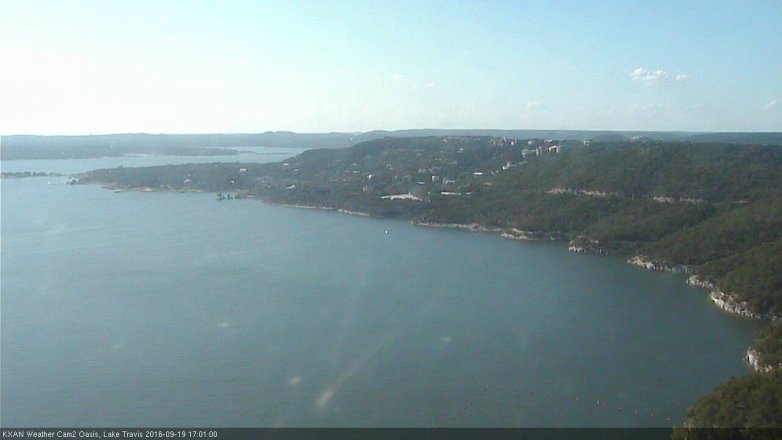 Lake Travis webcam, September 19, 2016 4:15 PM CT