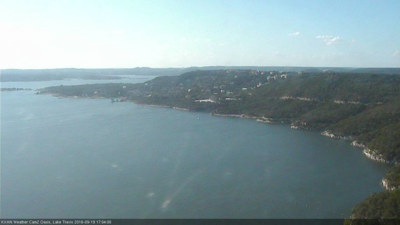 Lake Travis webcam, September 19, 2016 4:20 PM CT