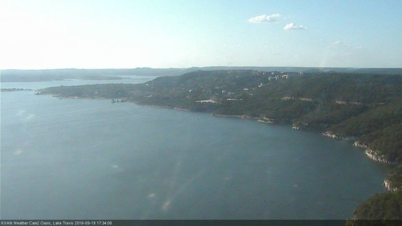 Lake Travis webcam, September 19, 2016 4:55 PM CT