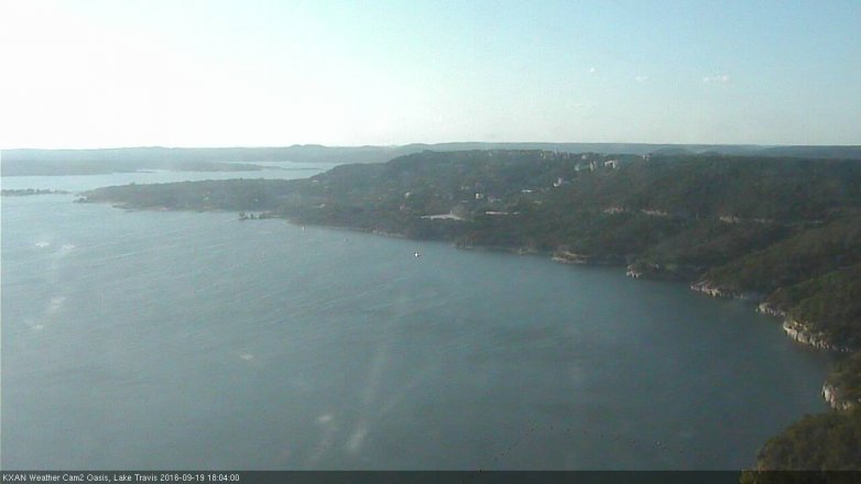 Lake Travis webcam, September 19, 2016 5:10 PM CT