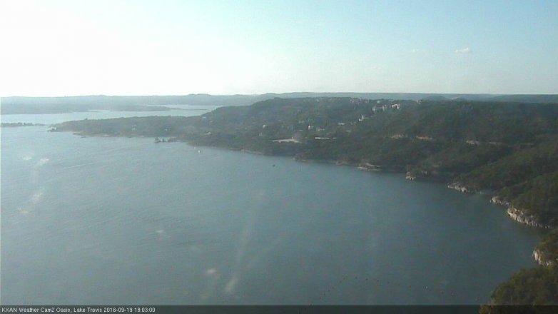 Lake Travis webcam, September 19, 2016 5:15 PM CT