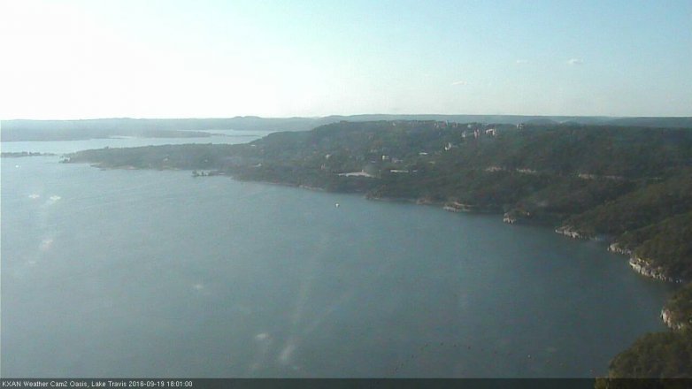 Lake Travis webcam, September 19, 2016 5:25 PM CT