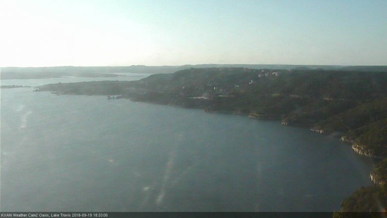 Lake Travis webcam, September 19, 2016 5:40 PM CT