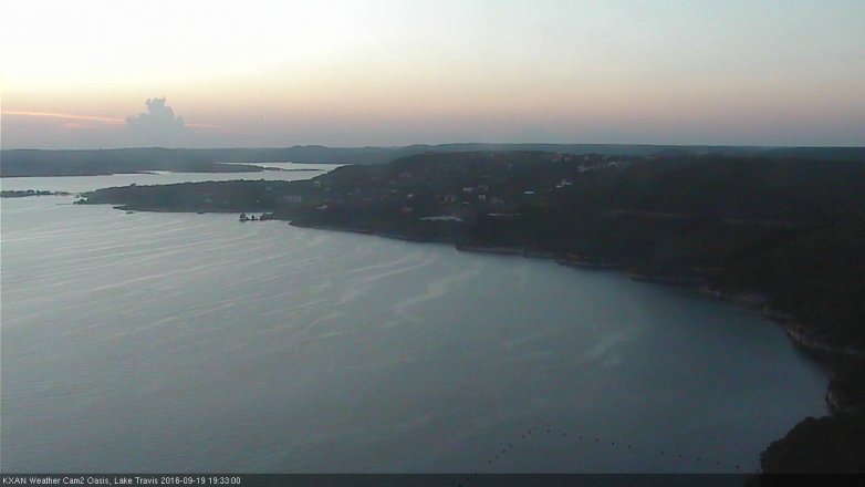 Lake Travis webcam, September 19, 2016 6:55 PM CT