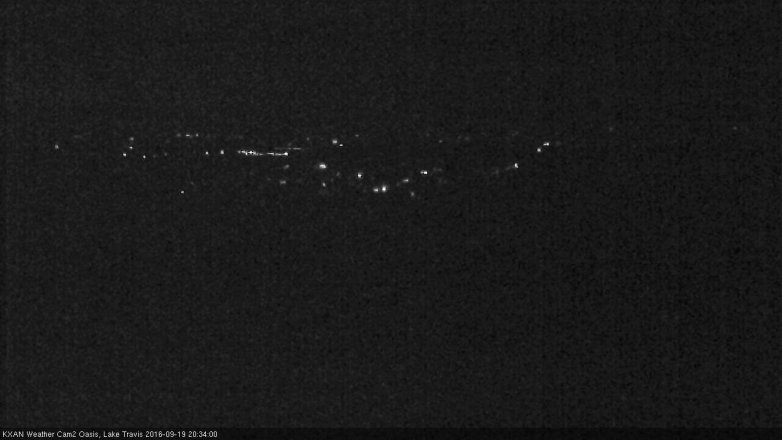 Lake Travis webcam, September 19, 2016 7:50 PM CT