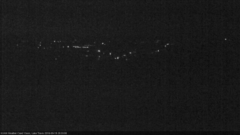 Lake Travis webcam, September 19, 2016 8:05 PM CT
