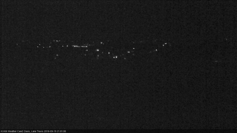 Lake Travis webcam, September 19, 2016 8:10 PM CT
