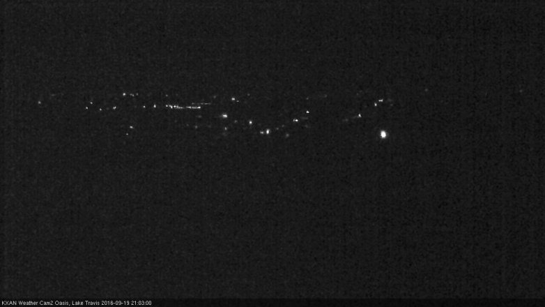 Lake Travis webcam, September 19, 2016 8:15 PM CT