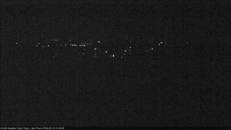 Lake Travis webcam, September 19, 2016 8:40 PM CT