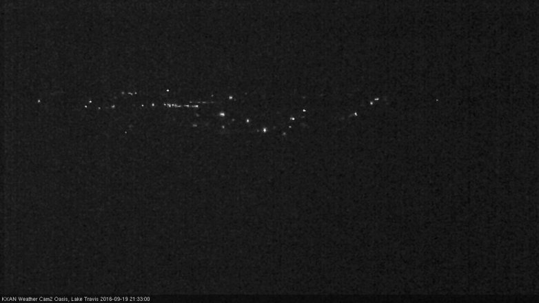 Lake Travis webcam, September 19, 2016 8:45 PM CT