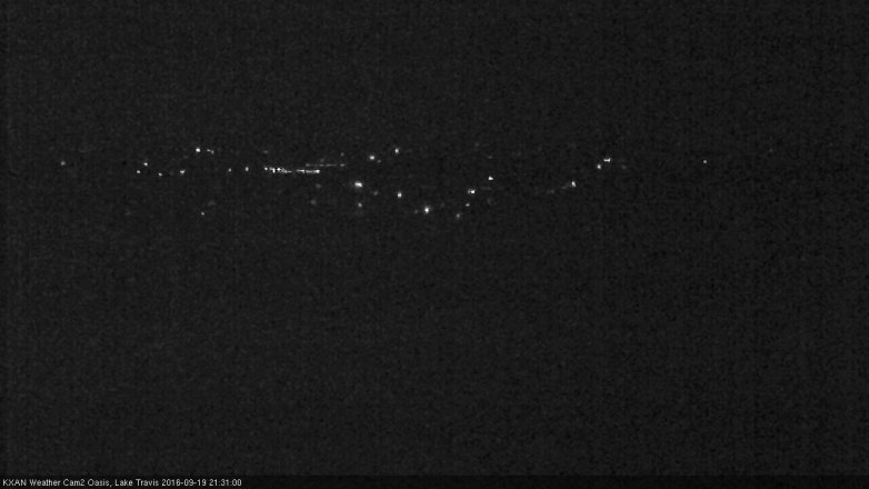Lake Travis webcam, September 19, 2016 8:50 PM CT