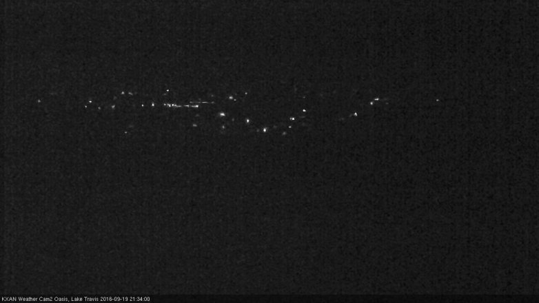 Lake Travis webcam, September 19, 2016 9:05 PM CT