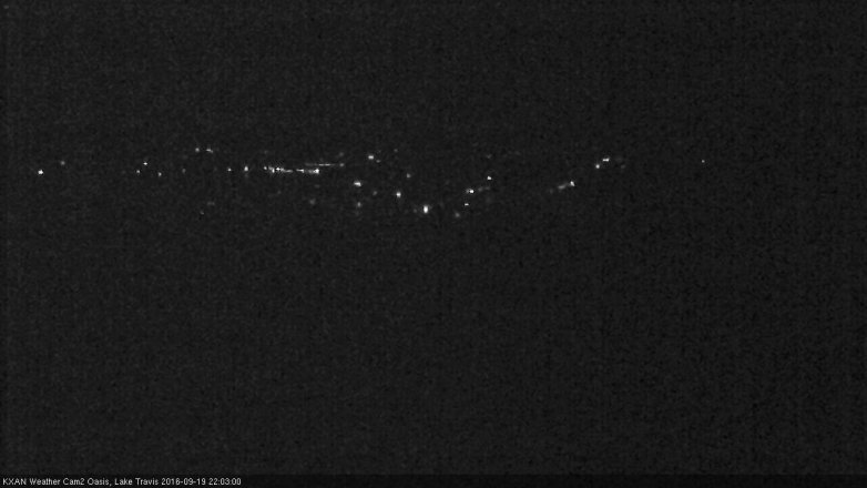 Lake Travis webcam, September 19, 2016 9:25 PM CT