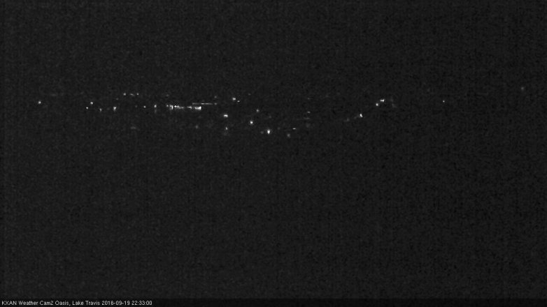 Lake Travis webcam, September 19, 2016 9:50 PM CT